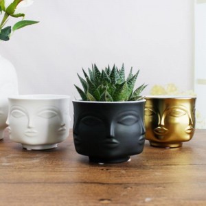 Creative Design Multi Face Planter Nordic Ceramic Decor 3D Flower Pot Decoration   283048271798